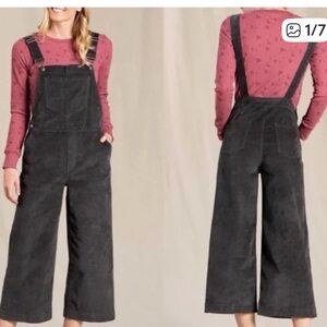 Toad&Co Soot Gray Wide Leg Overalls